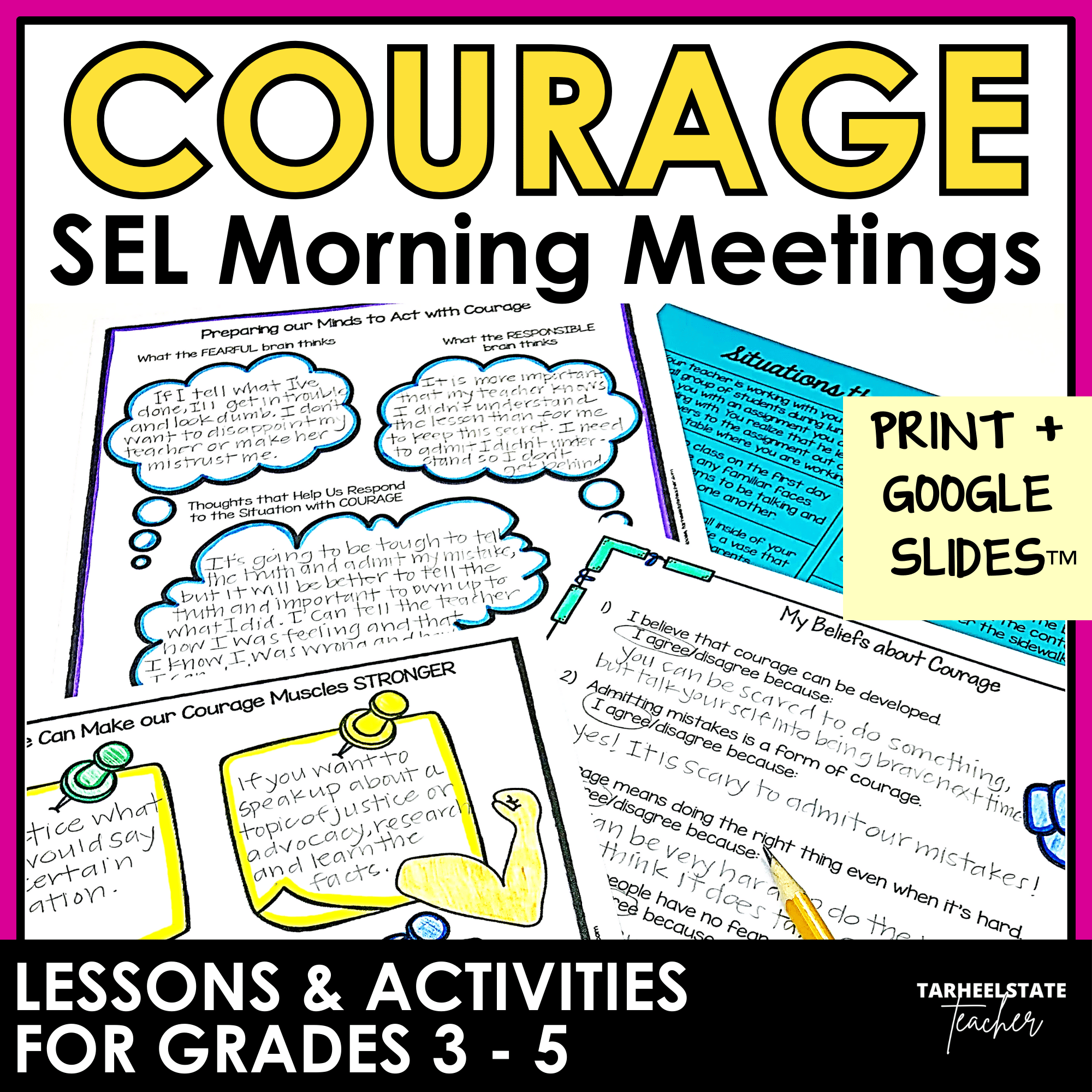 courage activities and lesson plans for character education and social emotional learning