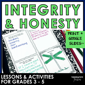 lessons and activities for teaching honesty integrity social emotional learning unit