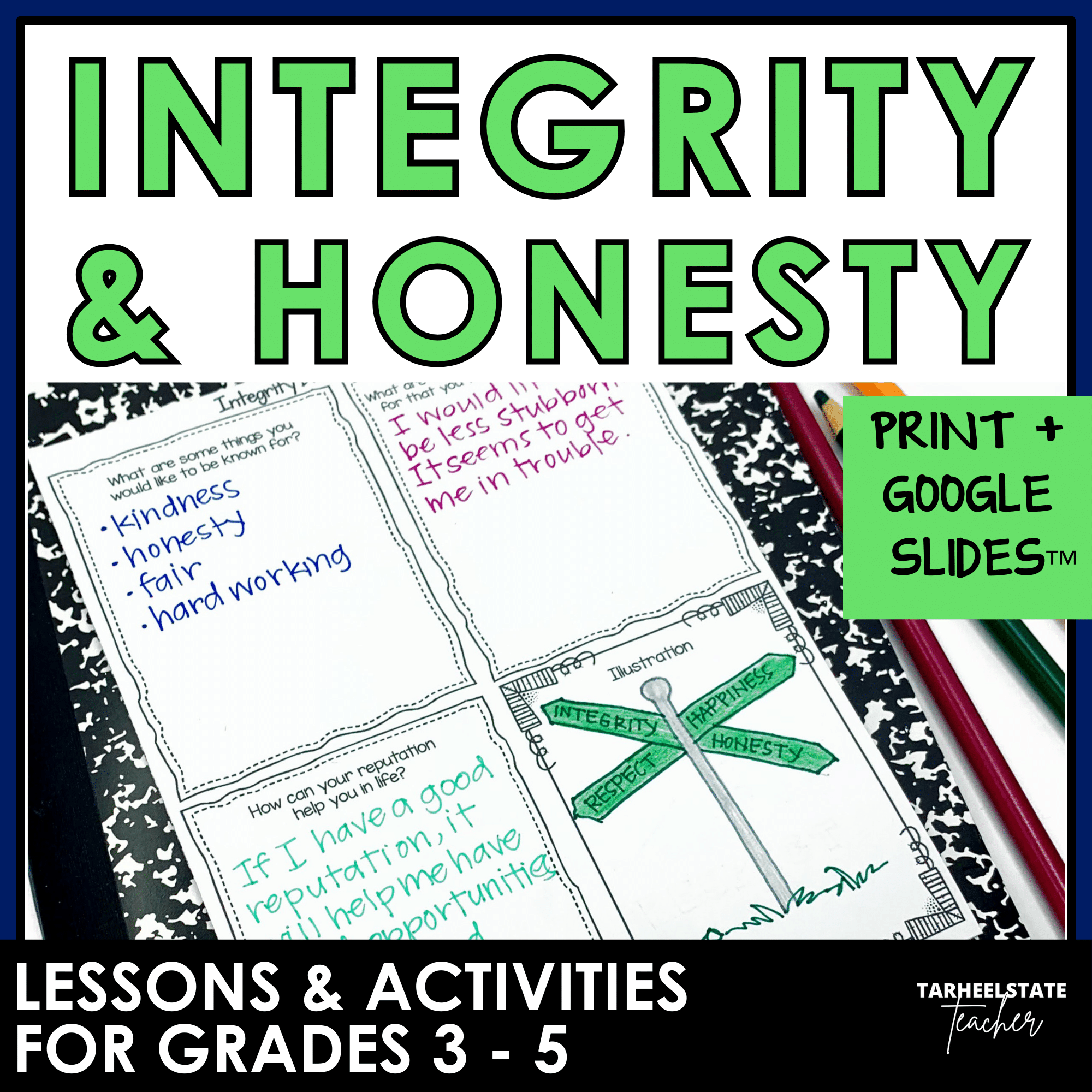 lessons and activities for teaching honesty integrity social emotional learning unit