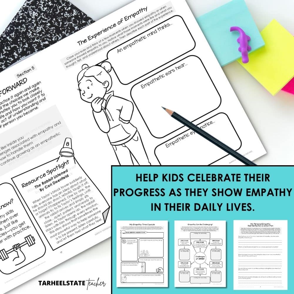 Teaching empathy activities centered on practicing empathy and perspective taking