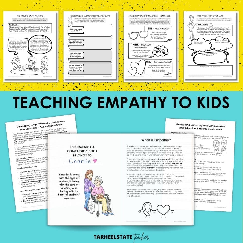 Teaching empathy activities centered on practicing empathy and perspective taking in daily life