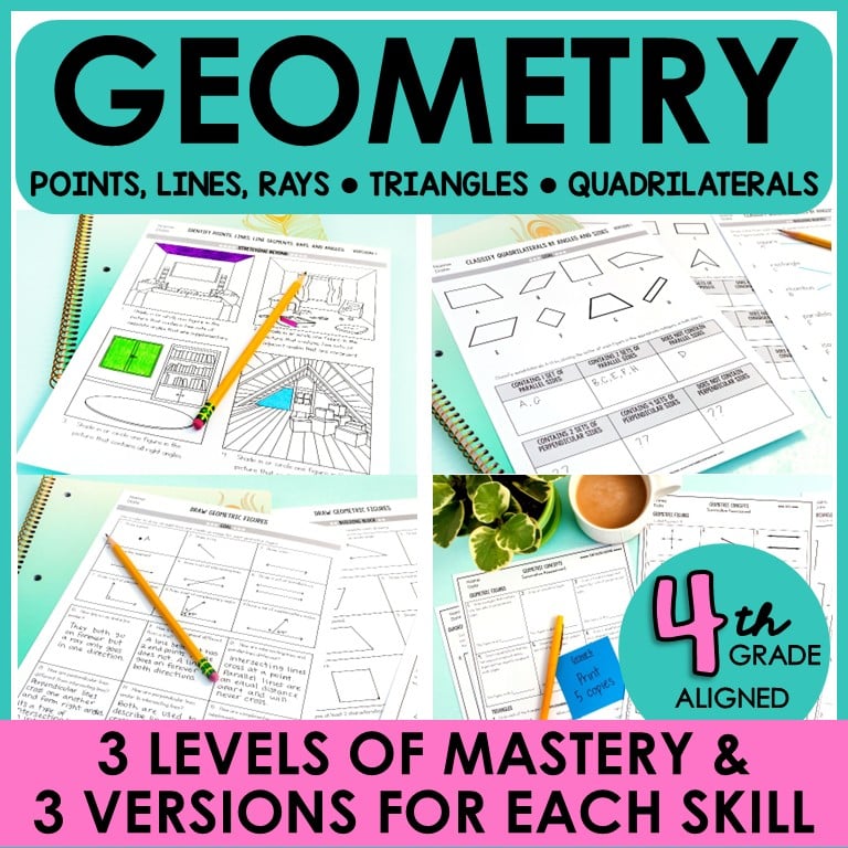 4th grade basic geometry 4G1 4G2 4G3 standards