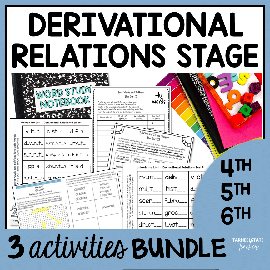 Derivational 3 Activities Bundle