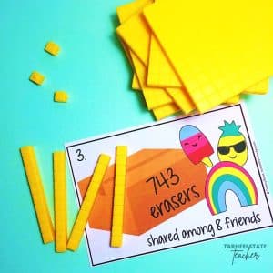 free dividing whole numbers task cards