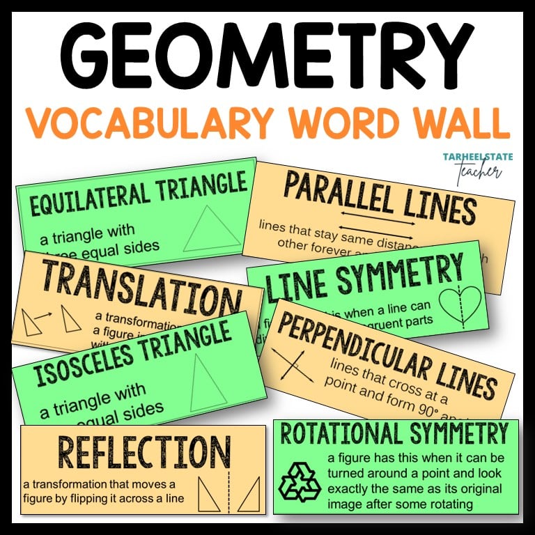 geometry vocabulary word wall