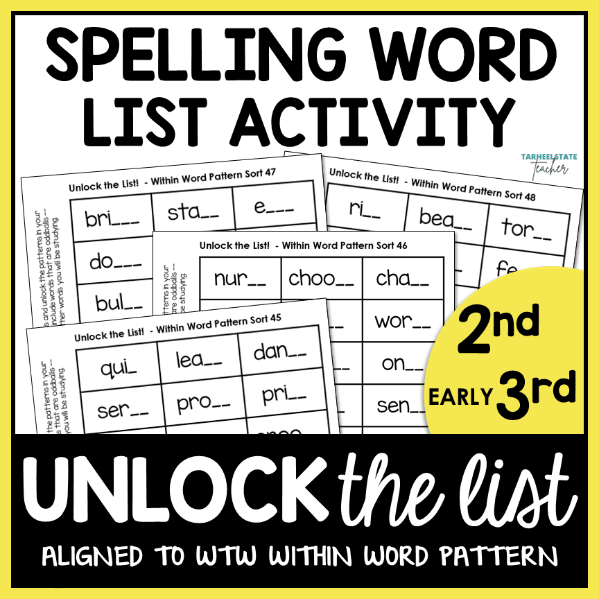 Spelling word list activity for 2nd to 3rd grade within word pattern sorts words their way short vowels long vowels diphthongs r controlled vowels