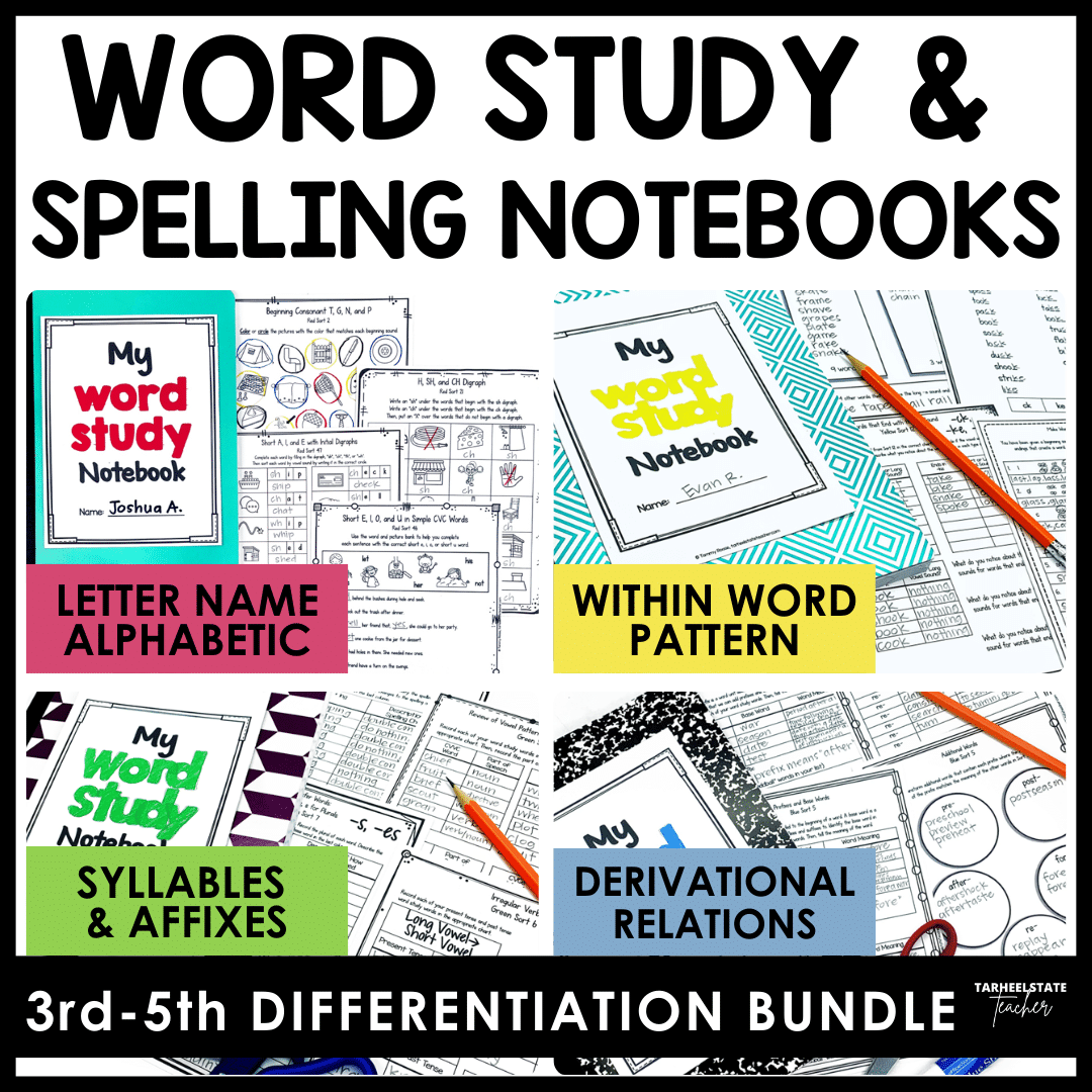 word study notebooks bundle