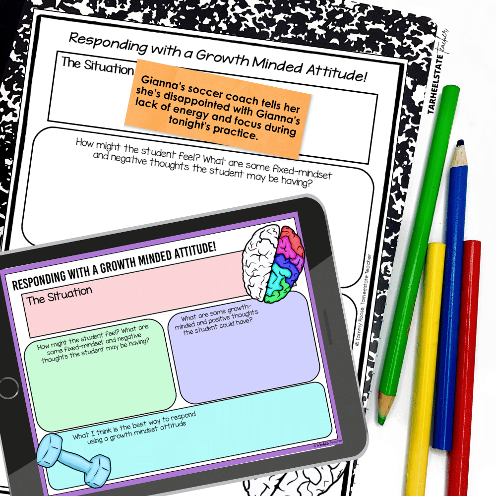 The Difference Between Growth Mindset and Fixed Mindset: 10 Growth Mindset vs Fixed Mindset Activities for Students - 10 Growth Mindset vs Fixed Mindset Activities for Students Image 7 social emotional learning scenarios and growth mindset activities for students