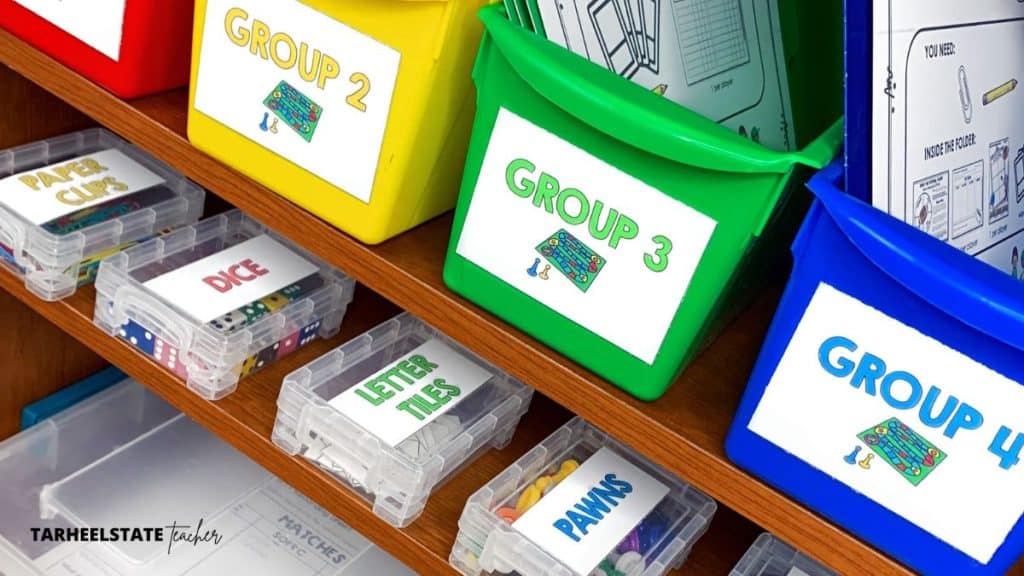 organize your differentiated word study groups by color
