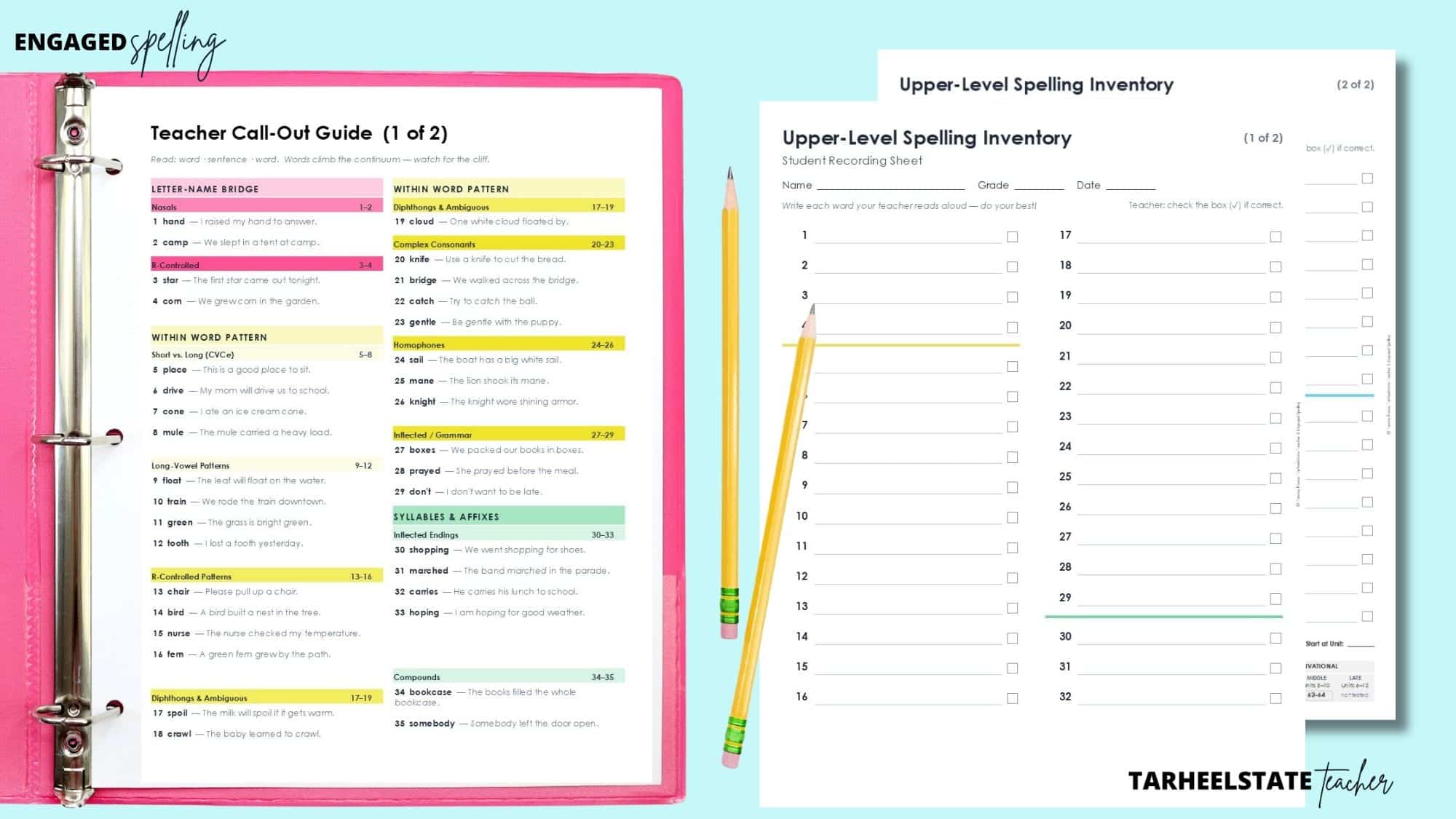 WHERE TO START WITH WORD STUDY: GIVING AN UPPER ELEMENTARY SPELLING INVENTORY - Engaged Spelling Call Out Guide Image 5 1 Teacher call-out guide for upper elementary spelling inventory
