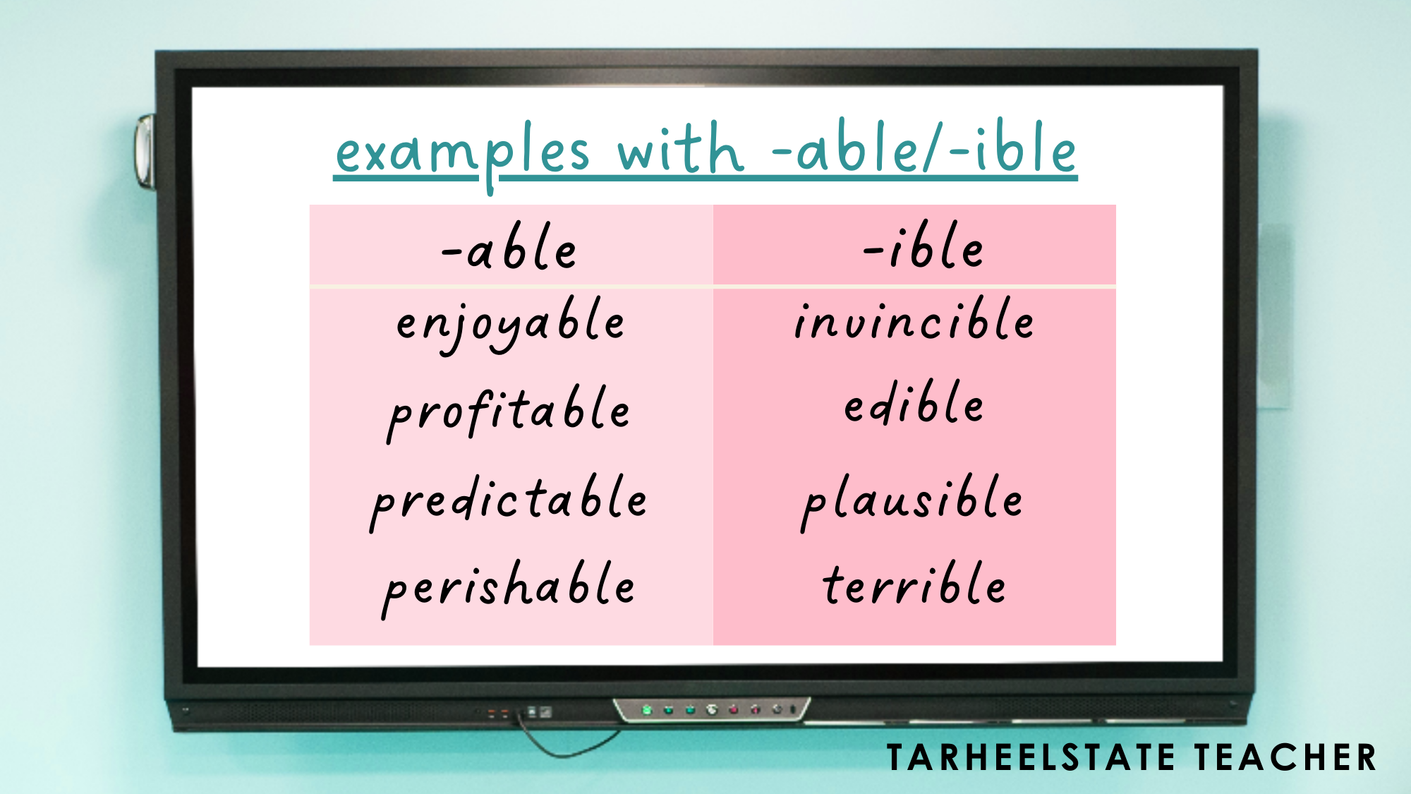 Commonly Confused Suffixes - Examplewith able ibleImage Examplewith able ibleImage