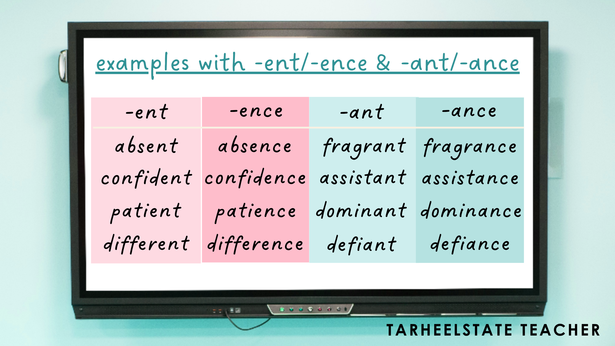 Commonly Confused Suffixes - Examplewith ent ence26 ant anceImage Examplewith ent ence26 ant anceImage