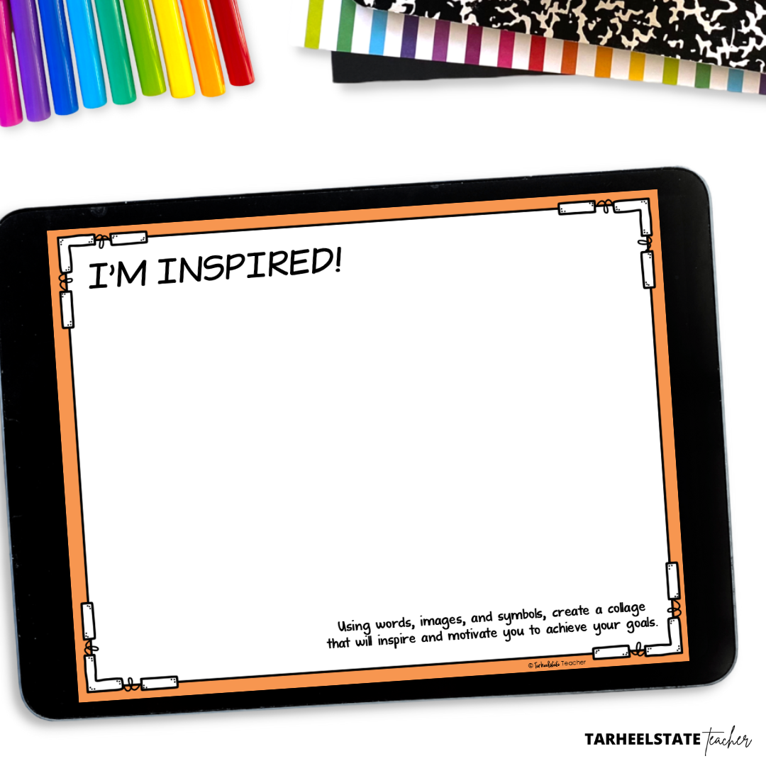 Teaching Students About Goal Setting - Methods, Strategies, Tips, and a PEP Talk! - GoalSetting28429 goal setting activity that encourages students to capture and reflect on what motivates them
