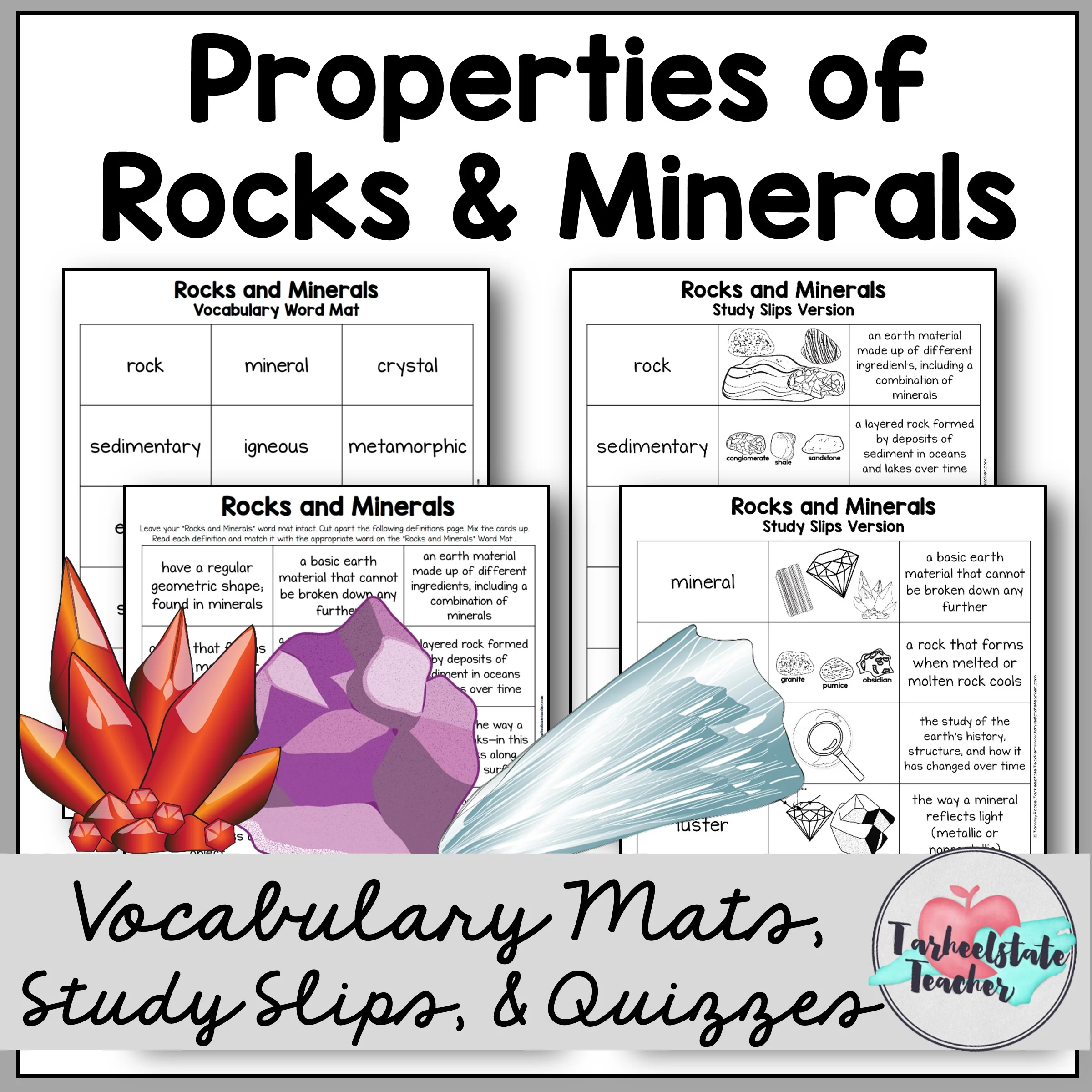 RocksandMineralsVocabularyMats 1