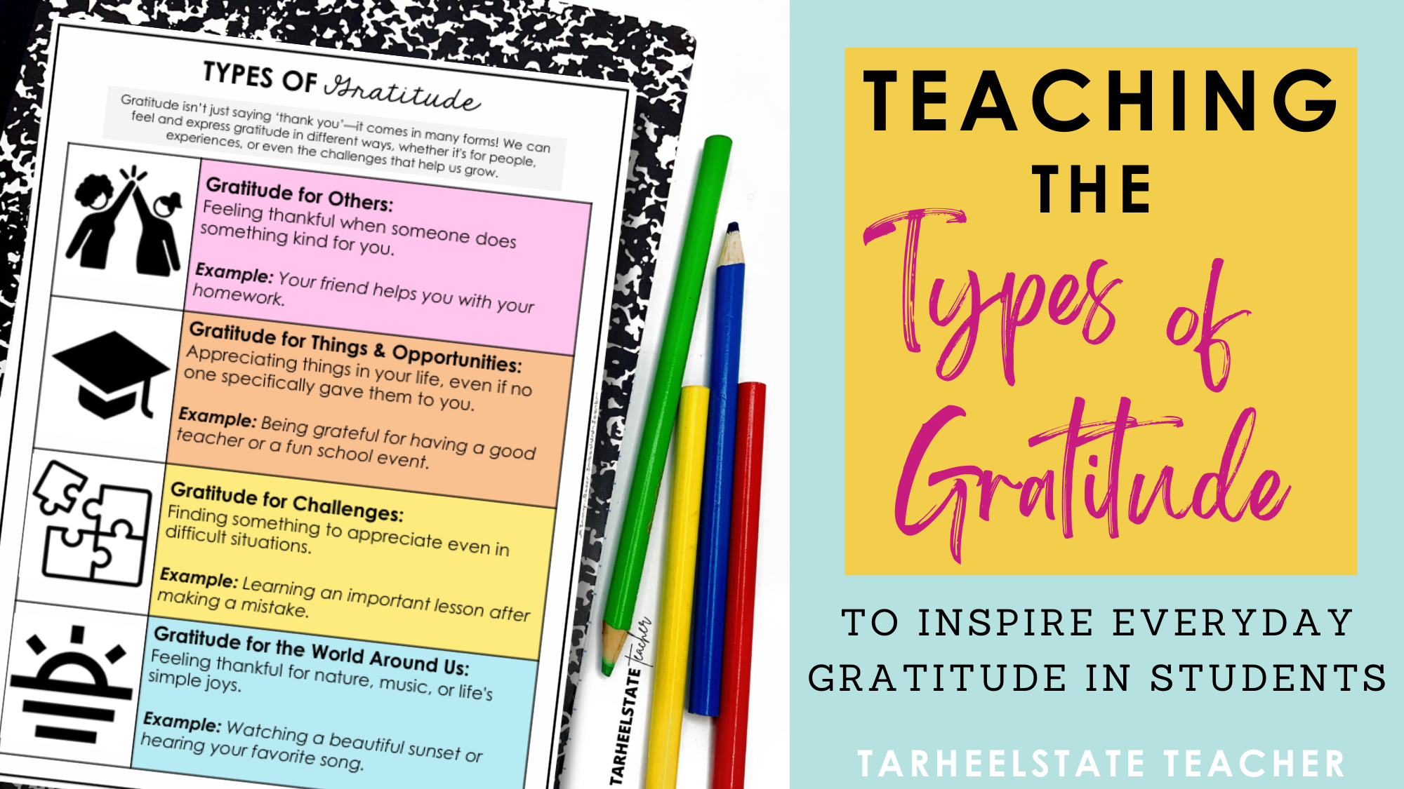 Teaching the Types of Gratitude to Inspire Everyday Gratitude in Students - TeachingtheTypesofGratitudeHeader 1 teaching the types of gratitude