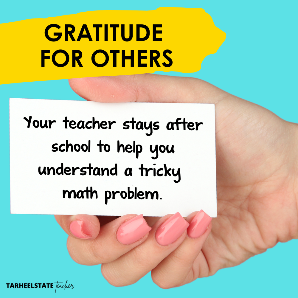 Teaching the Types of Gratitude to Inspire Everyday Gratitude in Students - TypesofGratitudeImage2 daily gratitude examples for varying types of gratitude