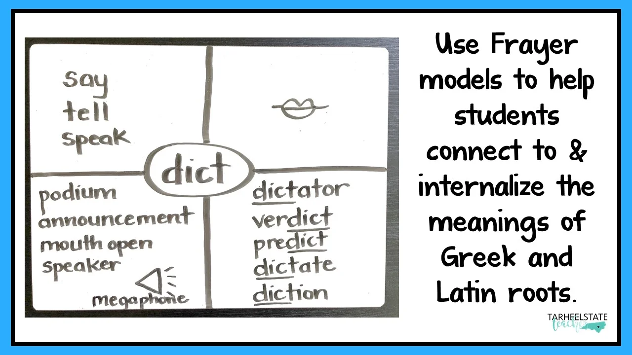 graphic organizers to use with students in the derivational relations spellers stage learning about greek and latin roots
