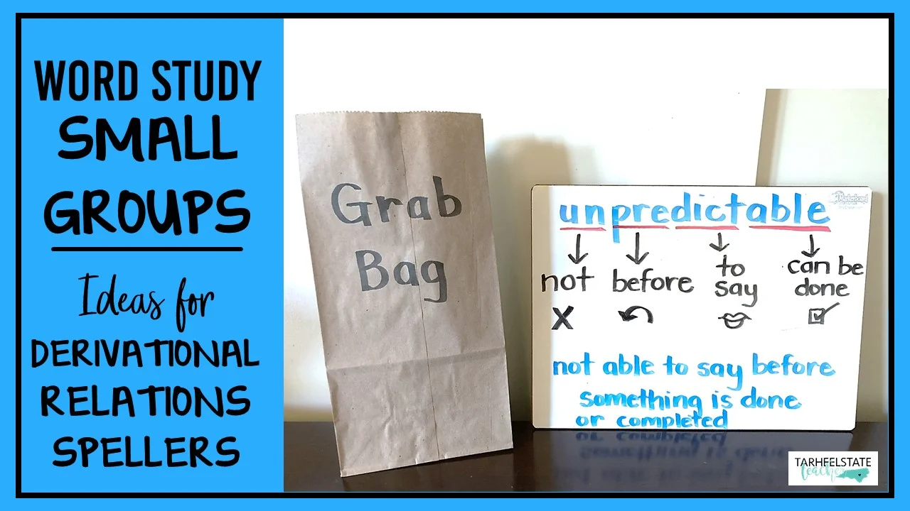 Word Study Small Groups: Derivational Relations Stage Activities - derivationalrelationsstageactivitieswordstheirwaygrabbagactivity spelling games and activities to use in your word study small groups with students in the derivational relations spellers stage