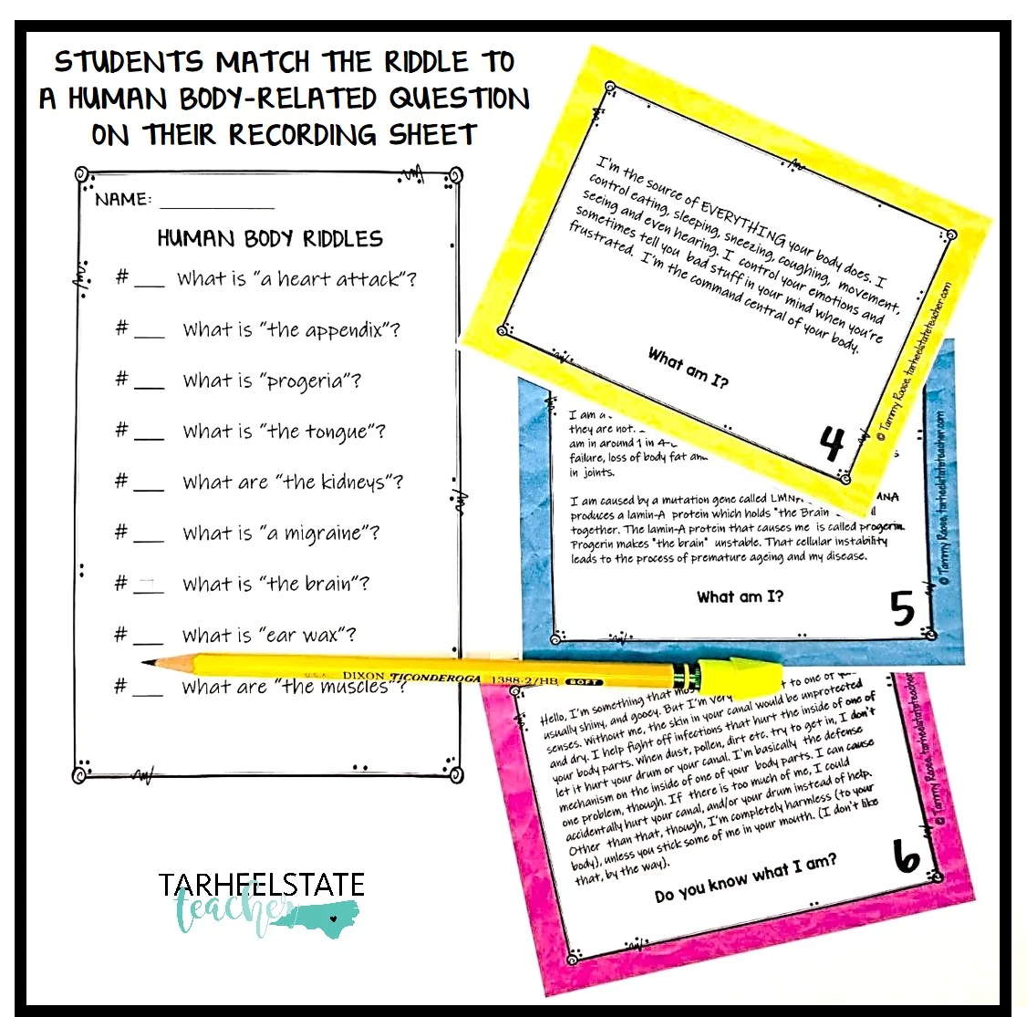 Inspiring Wonder in the Classroom with "Writing Riddles" - humanbodywritingriddlesrecordingsheet humanbodywritingriddlesrecordingsheet