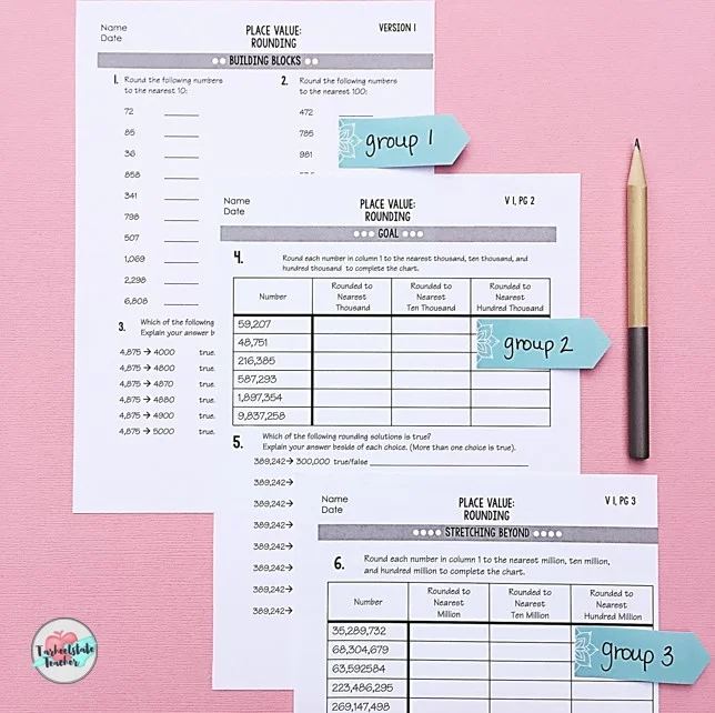 Different Approaches to Pre-Assessment in Math - leveleddifferentiatedroundingforgroups leveleddifferentiatedroundingforgroups