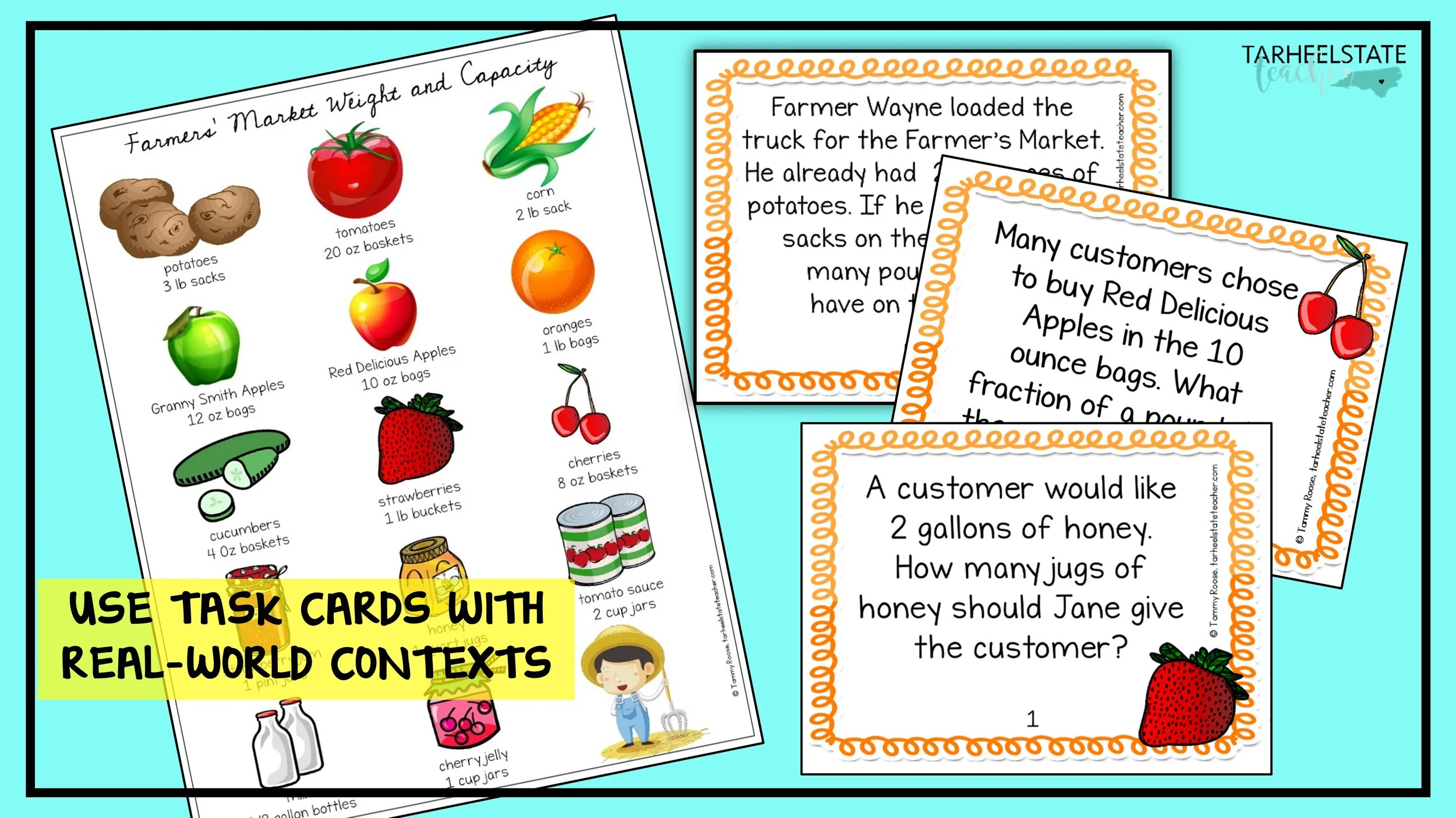 measurementtaskcardscapacityandweightfarmersmarket