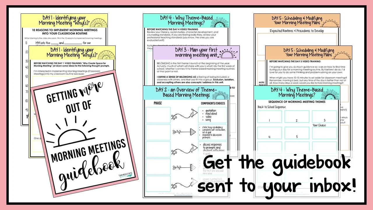 Get More Out of Morning Meetings: Free 5-Day Professional Development for Teachers - morningmeetingpdguidebookblog go beyond morning meeting questions