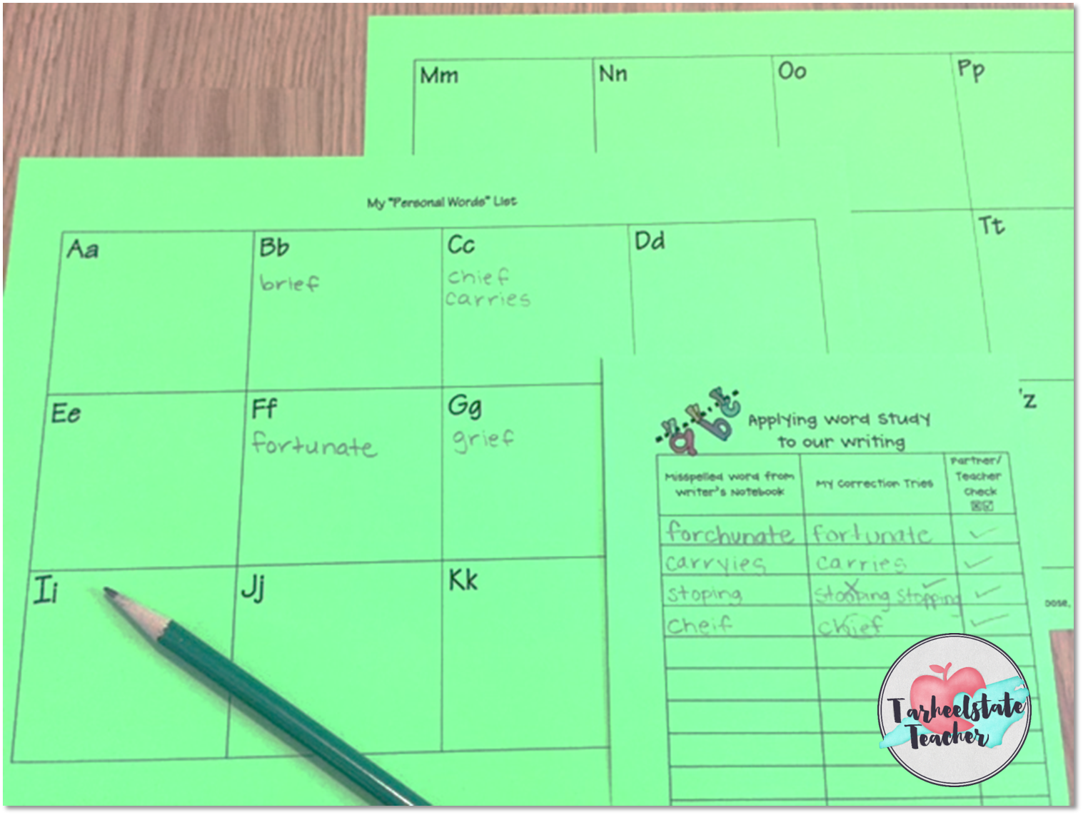 personalwordswordstudychartsforwritersnotebookfree