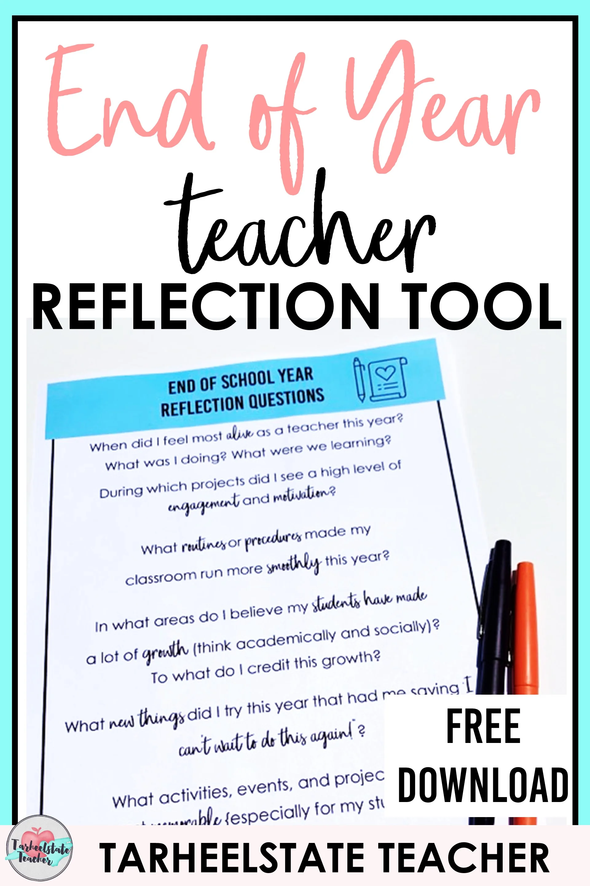 questionsforendofyearteacherreflectionpin
