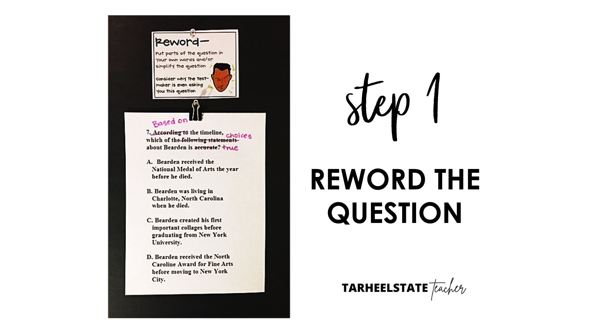A 4 Step Process for Answering Multiple-Choice Reading Questions - step1 step1