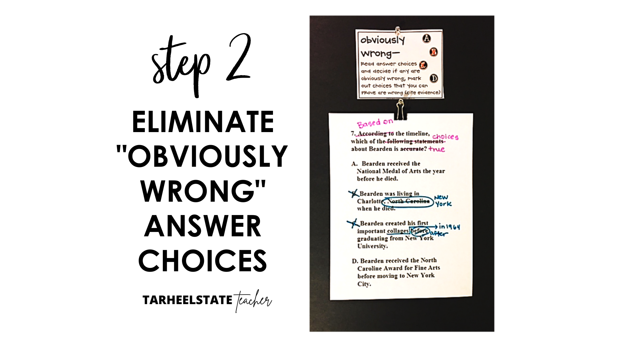 A 4 Step Process for Answering Multiple-Choice Reading Questions - step2 step2
